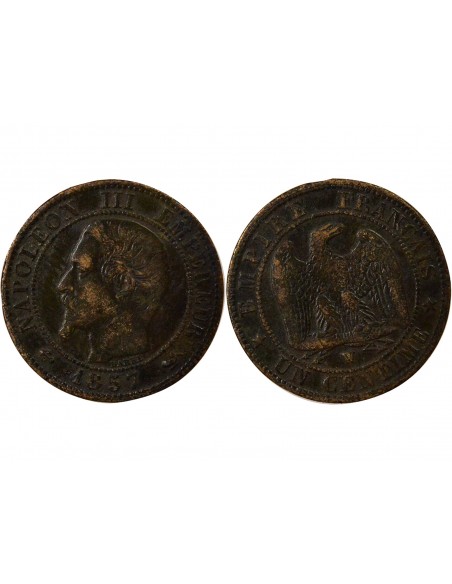 Napoléon III 1 centime Bronze 1857 W Lille