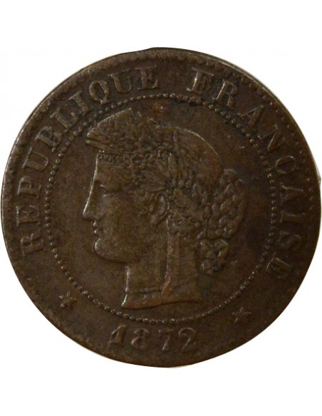 1 centime Bronze 1872 K Bordeaux