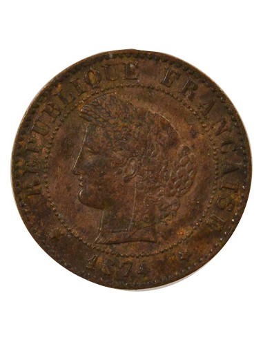1 centime Bronze 1874 A Paris