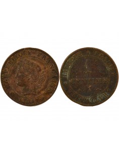 1 centime Bronze 1874 A Paris 2