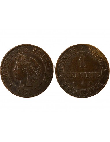 Centime Bronze 1874 A Paris
