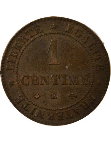 1 centime Bronze 1875 K Bordeaux
