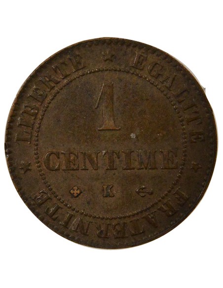 1 centime Bronze 1875 K Bordeaux