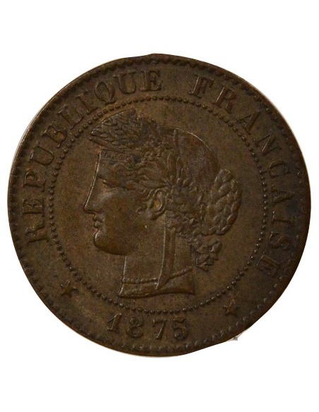 1 centime Bronze 1875 K Bordeaux