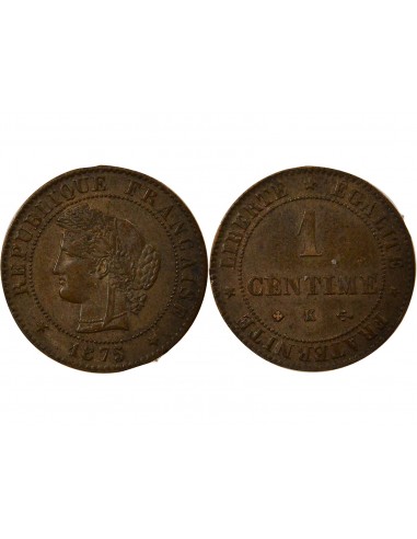 1 centime Bronze 1875 K Bordeaux