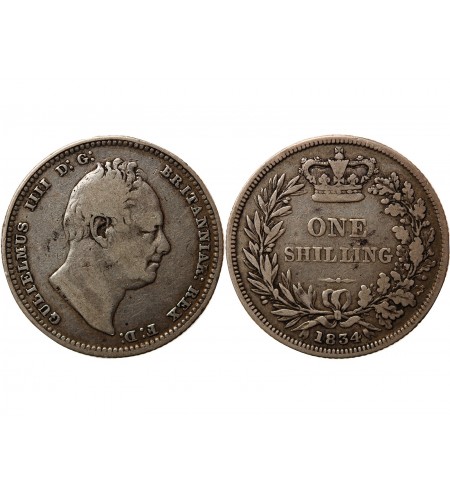ANGLETERRE, GUILLAUME IV - SHILLING ARGENT 1834﻿
