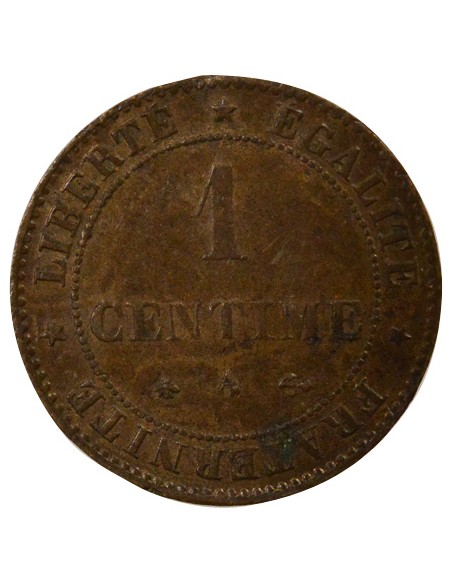 1 centime Bronze 1875 A Paris