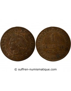 Cérès - Centime 1877 A Paris 1 centime Bronze 1875 A Paris
