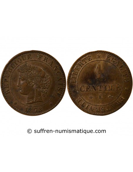 1 centime Bronze 1878 K Bordeaux