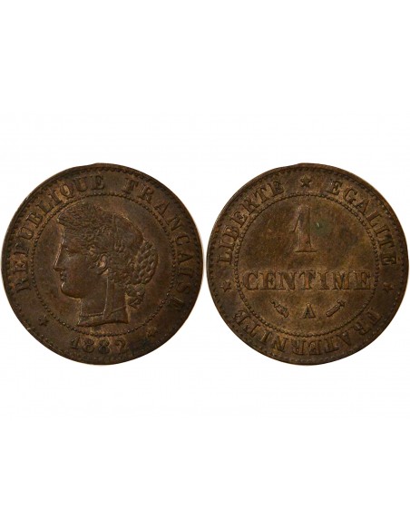 1 centime Bronze 1882 A Paris