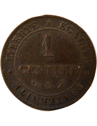 1 centime Bronze 1890 A Paris