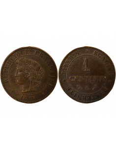 1 centime Bronze 1890 A Paris 2