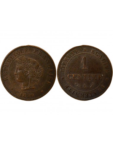 1 centime Bronze 1890 A Paris