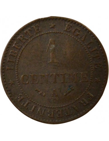 1 centime Bronze 1890 A Paris