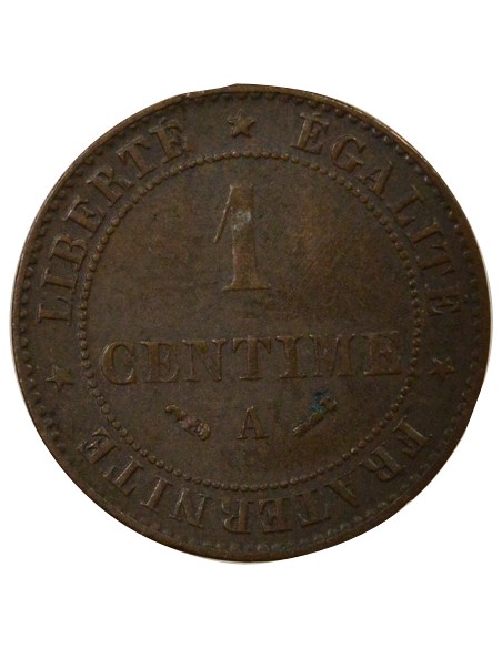 1 centime Bronze 1890 A Paris