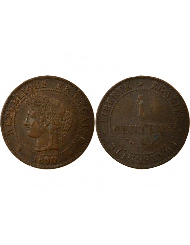 1 centime Bronze 1890 A Paris