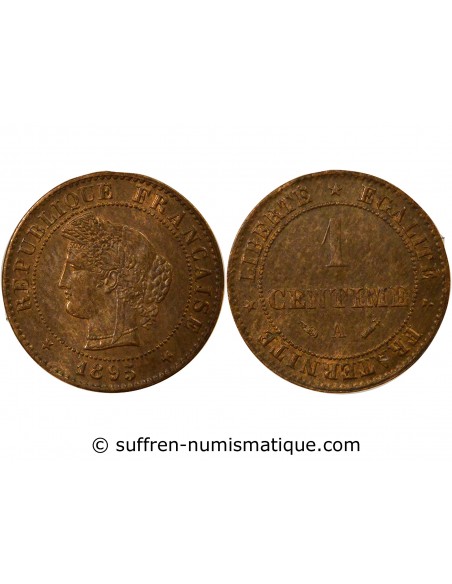 1 centime Bronze 1895 A Paris