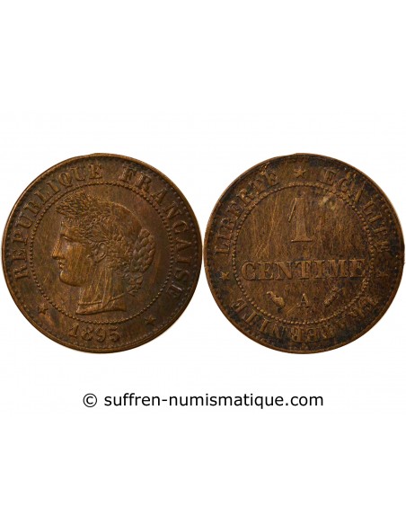 1 centime Bronze 1895 A Paris