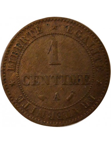 1 centime Bronze 1896 A Paris