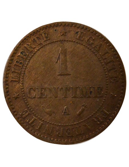 1 centime Bronze 1896 A Paris