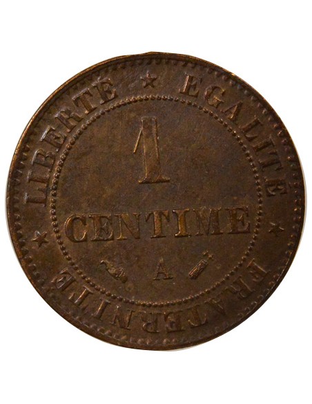 1 centime Bronze 1896 A Paris