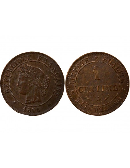 1 centime Bronze 1896 A Paris
