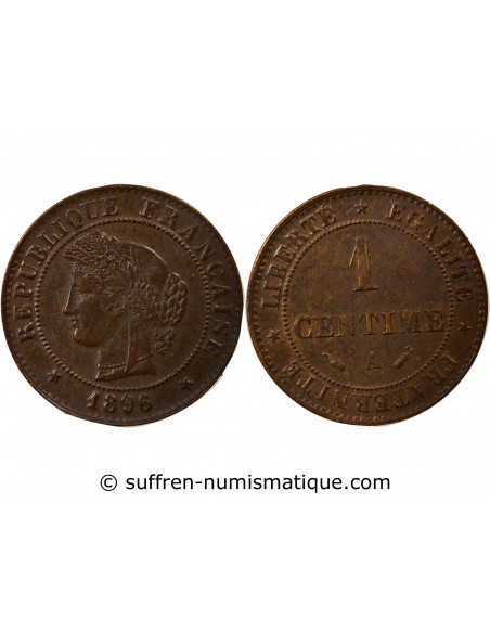 1 centime Bronze 1896 A Paris
