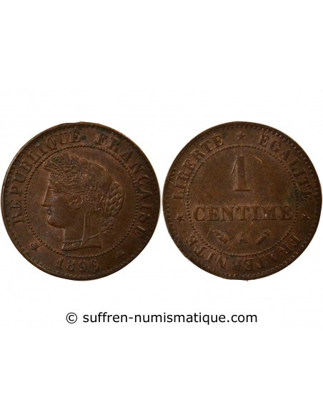 1 centime Bronze 1896 A Paris