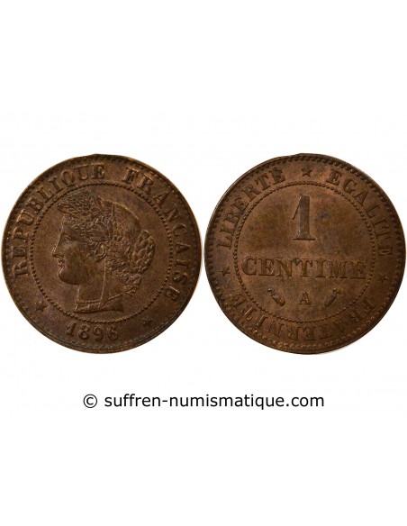 1 centime Bronze 1896 A Paris