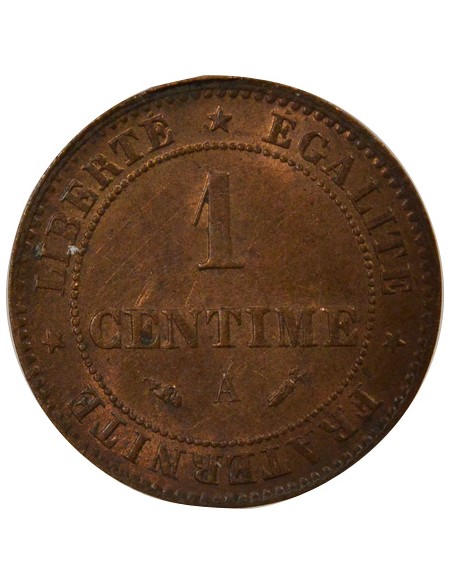 1 centime Bronze 1896 A Paris