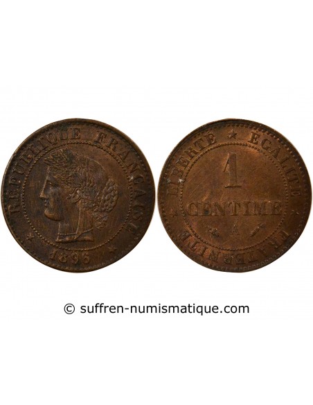 1 centime Bronze 1896 A Paris