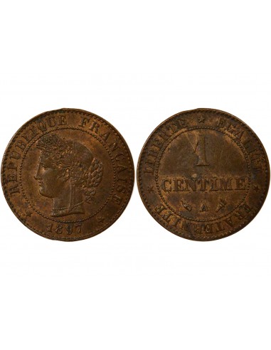 1 centime Bronze 1897 A Paris
