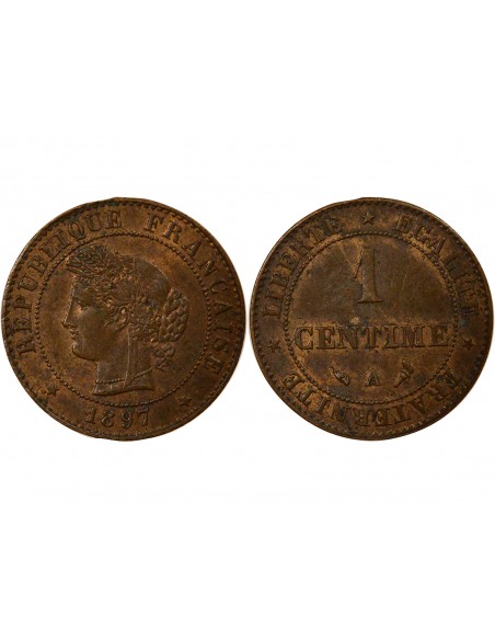 1 centime Bronze 1897 A Paris