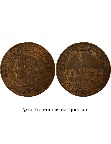 1 centime Bronze 1897 A Paris