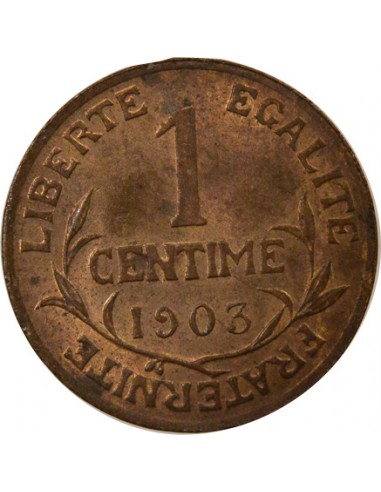 1 centime Bronze 1903 A Paris
