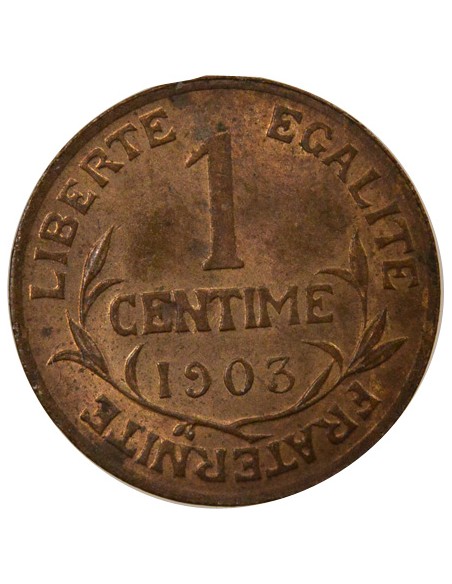 1 centime Bronze 1903 A Paris