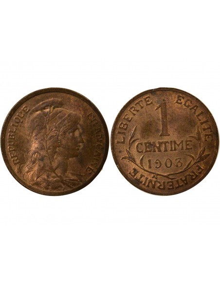 1 centime Bronze 1903 A Paris