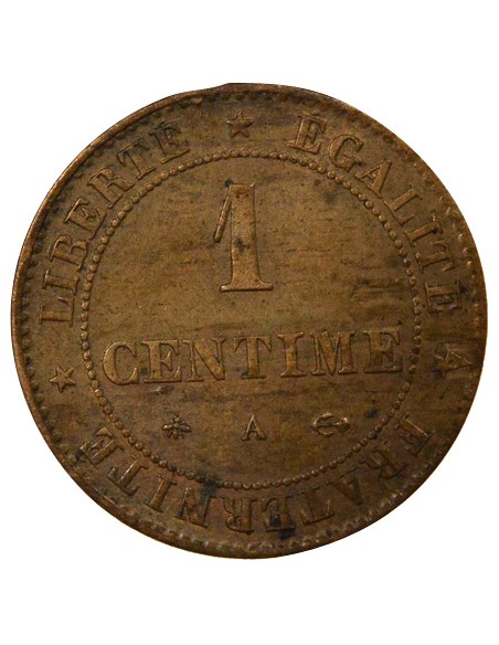 1 centime Bronze 1875 A Paris