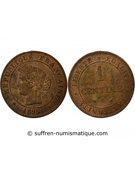1 centime Bronze 1895 A Paris