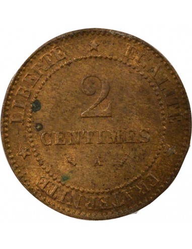 2 centimes Bronze 1883 A Paris
