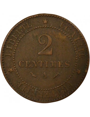 2 centimes Bronze 1885 A Paris