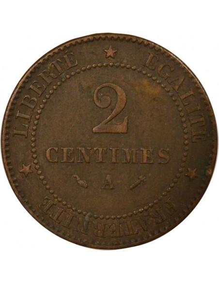 2 centimes Bronze 1885 A Paris