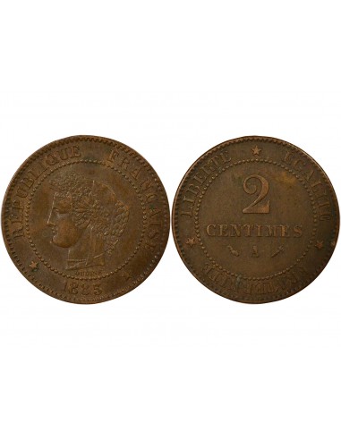 2 centimes Bronze 1885 A Paris