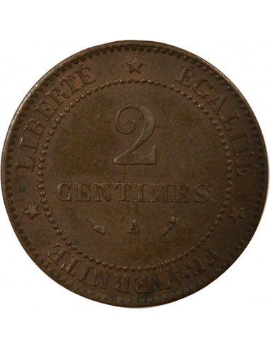 2 centimes Bronze 1888 A Paris