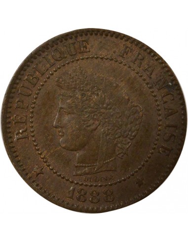 2 centimes Bronze 1888 A Paris