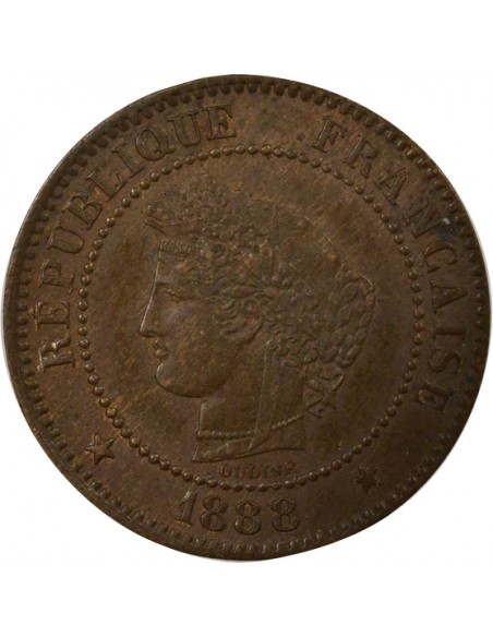 2 centimes Bronze 1888 A Paris