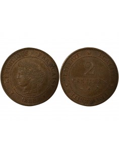 2 centimes Bronze 1888 A Paris 2