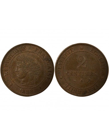 2 centimes Bronze 1888 A Paris