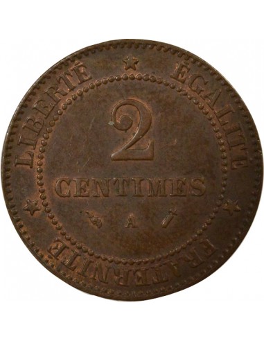 2 centimes Bronze 1891 A Paris
