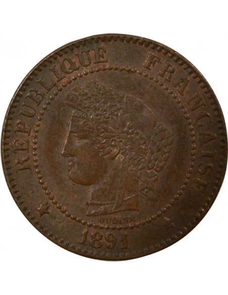 2 centimes Bronze 1891 A Paris
